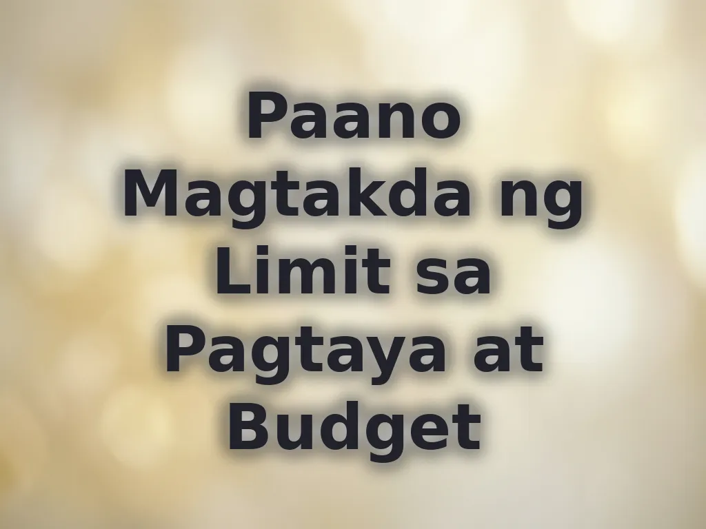 Pamamahala ng budget